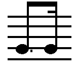 a pair of dotted quavers