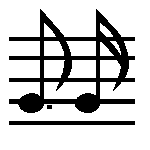 unbridged dotted quavers